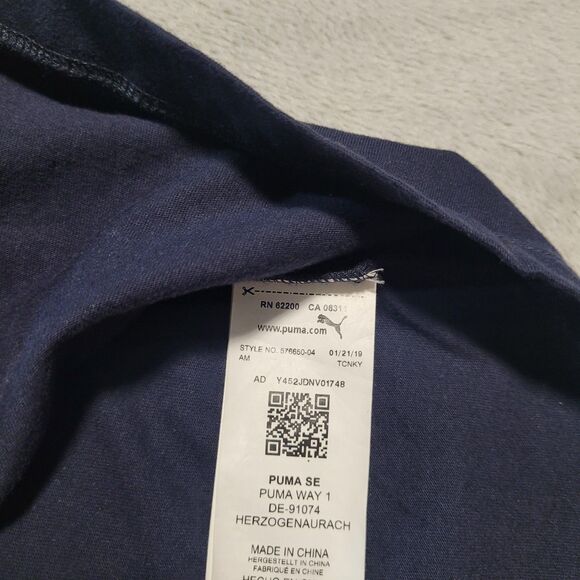 Puma BMW M Motorsport Shirt Mens Medium Blue Graphic Racing Short Sleeve - Picture 5 of 10